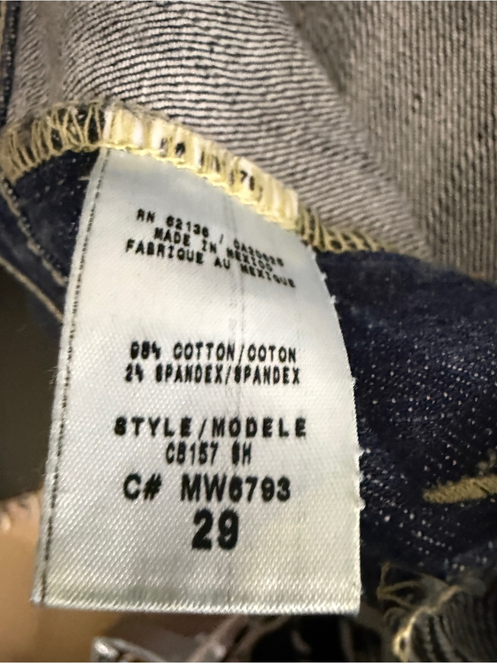 Guess Bootcut Stretch Dark Indigo Flare Jeans Pockets Sz 29 | EUC - Picture 8 of 10